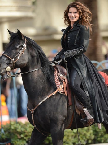 Shania Twain Takes Part In Las Vegas Horse Drive